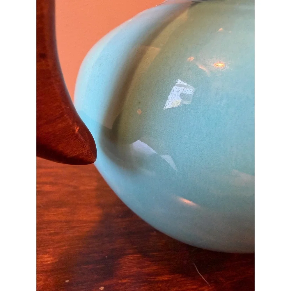 Vintage Gladding McBean El Patio Glacial Blue Drip Glaze Coffee Carafe